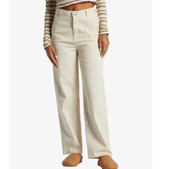 NEW Billabong Collet Carpenter Denim in Cream, Size 27 - Picture 2 of 11